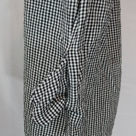 Tommy Bahama off the Shoulder Ruffle Gingham Dress Black/White Size Large - Picture 4 of 7